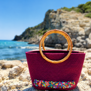 Bolso de playa con asas de bambú - Granada